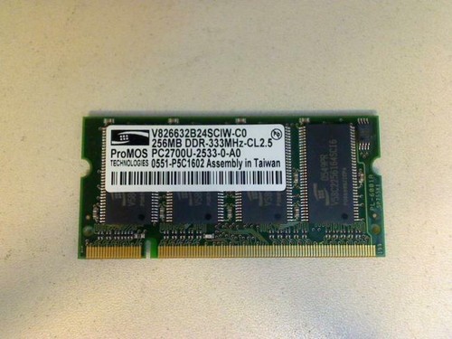 256mb ddr 333 - pc2700u, sodimm